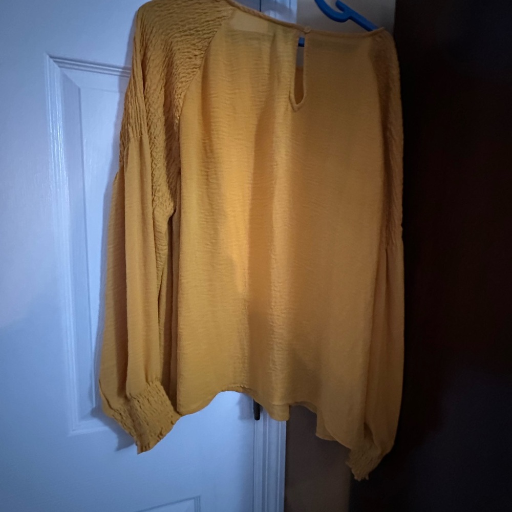 a.n.a Mustard Yellow Blouse